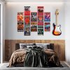 Woonkit Vintage Rock Band Posters for Room Aesthetic, 70s 80s 90s Retro Music Room Wall Bedroom Decor Art, Vintage Rock Concert Poster Wall Collage, Old Music Album Cover Prints (12 SET B, 7.8X11.8 INCH)