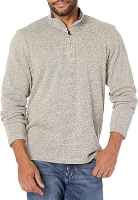 Wrangler Authentics mens Long Sleeve Fleece Quarter-zip